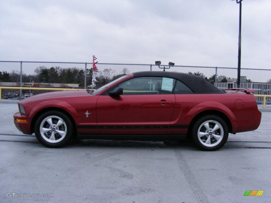 2006 Mustang V6 Premium Convertible - Redfire Metallic / Dark Charcoal photo #11