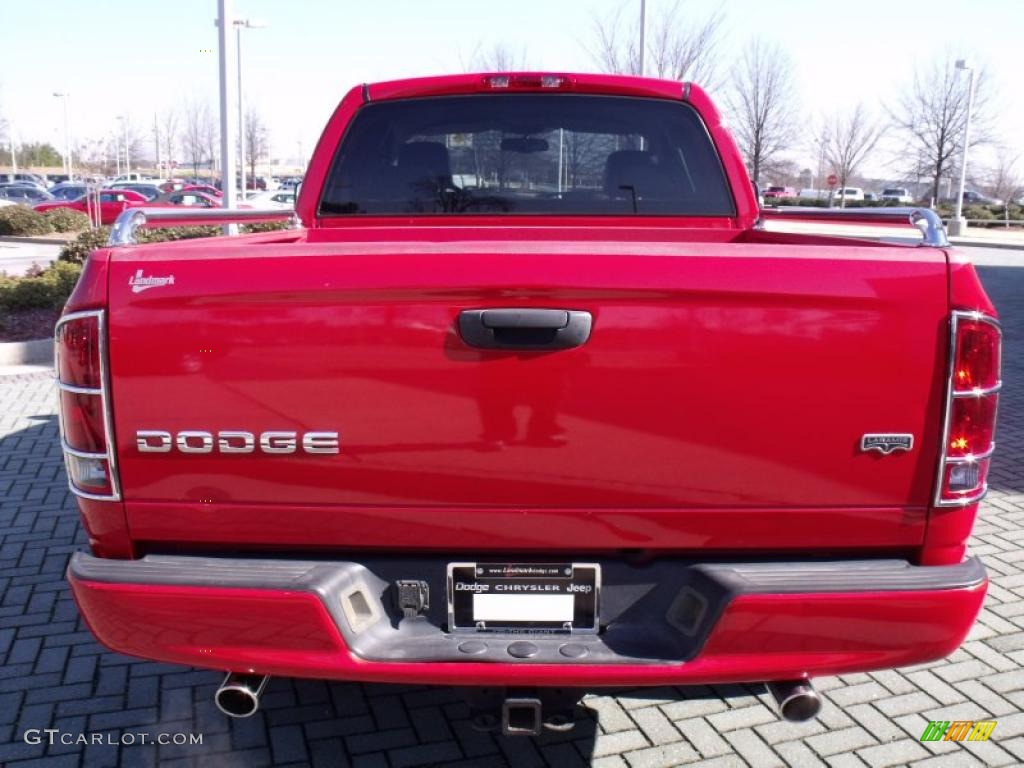 2004 Ram 1500 Laramie Quad Cab - Flame Red / Dark Slate Gray photo #4