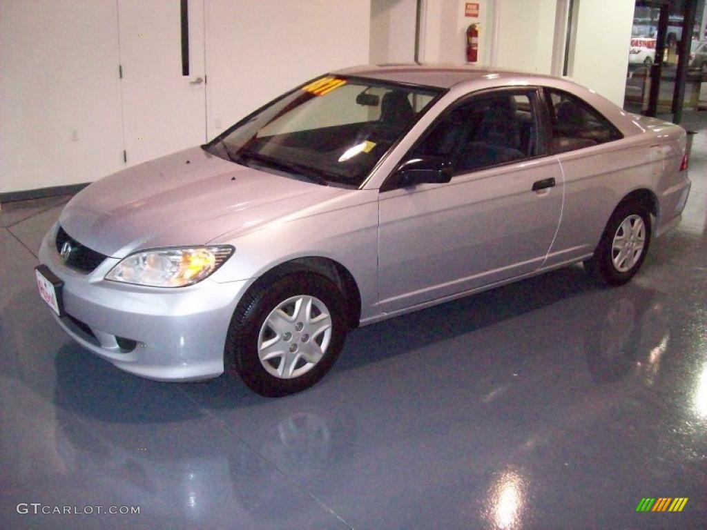 2005 Civic Value Package Coupe - Satin Silver Metallic / Black photo #3