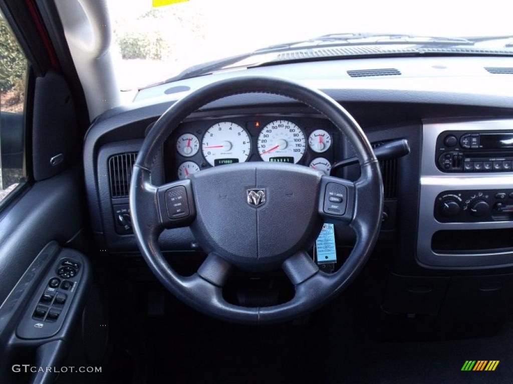 2004 Ram 1500 Laramie Quad Cab - Flame Red / Dark Slate Gray photo #24