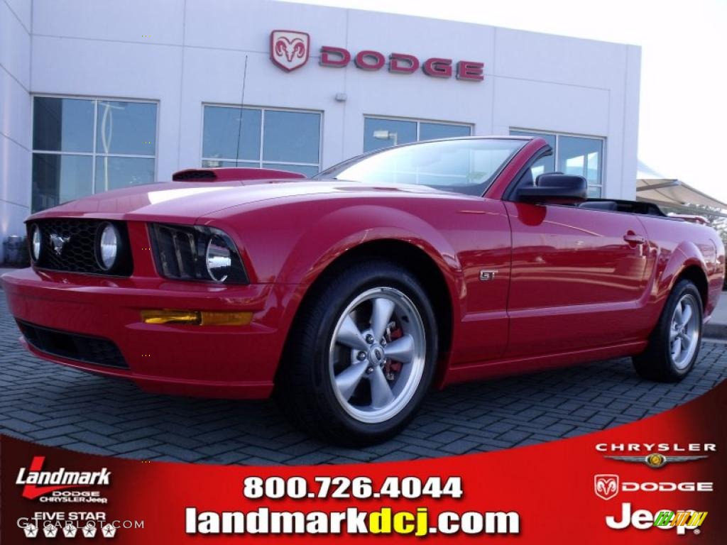 2007 Mustang GT Premium Convertible - Torch Red / Charcoal photo #1