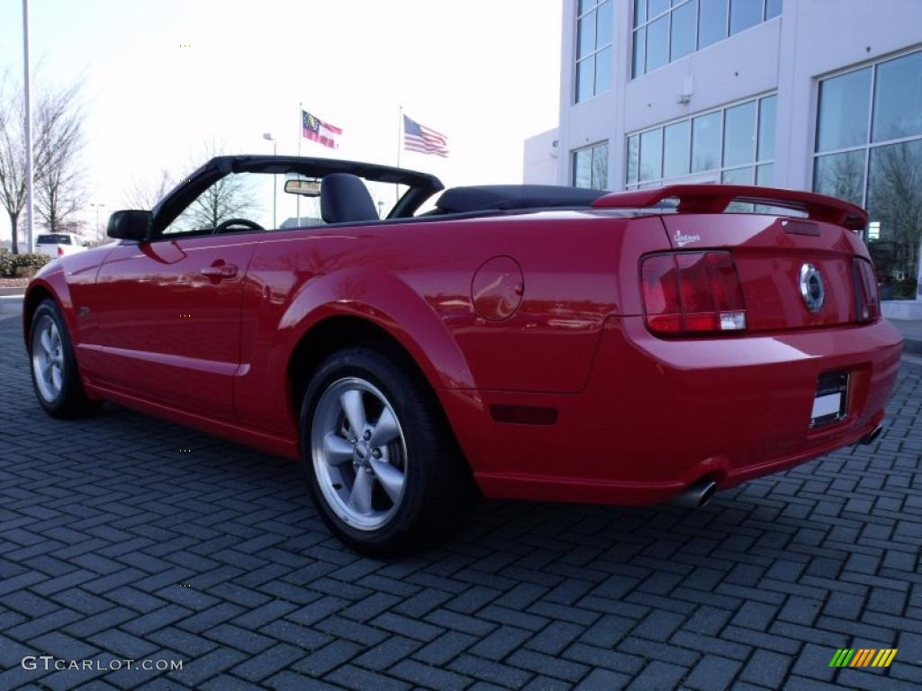 2007 Mustang GT Premium Convertible - Torch Red / Charcoal photo #3