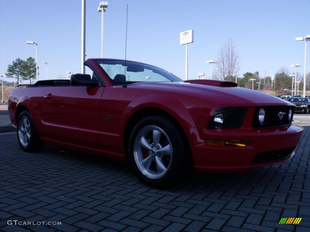 2007 Mustang GT Premium Convertible - Torch Red / Charcoal photo #7
