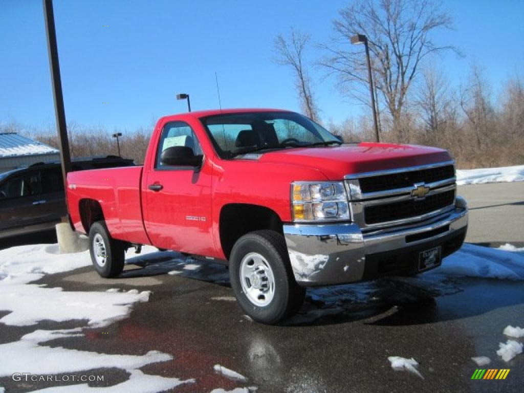 2010 Silverado 2500HD Regular Cab - Victory Red / Ebony photo #3