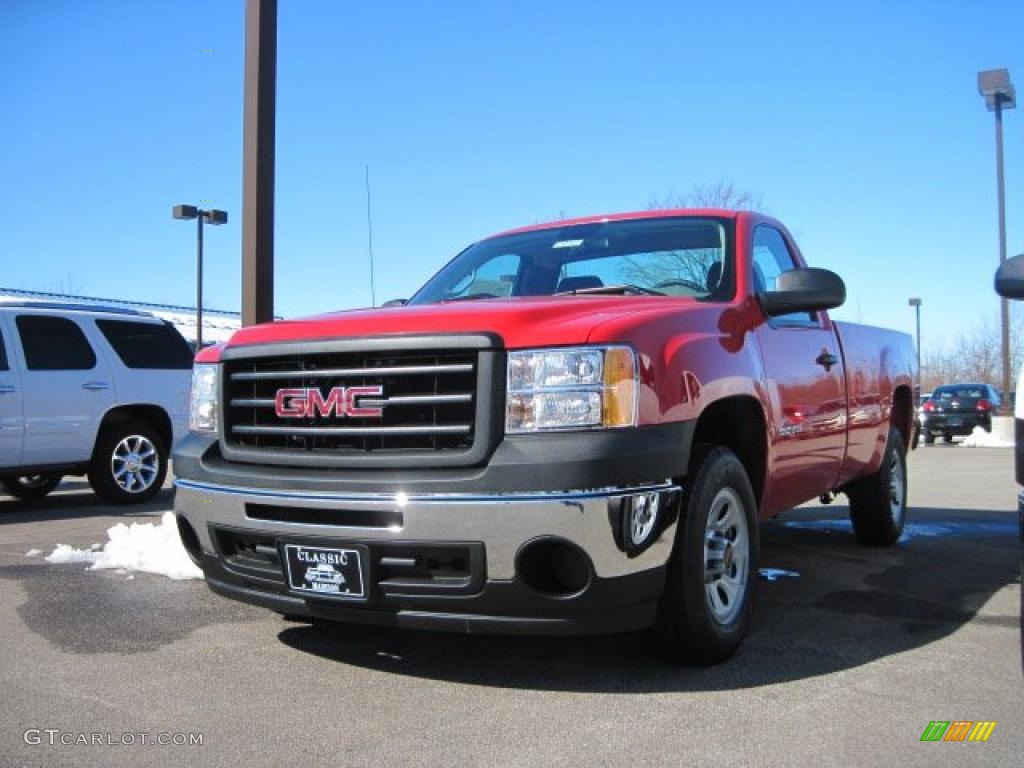 2010 Sierra 1500 Regular Cab - Fire Red / Dark Titanium photo #1