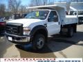 Oxford White - F450 Super Duty Regular Cab 4x4 Chassis Dump Truck Photo No. 2
