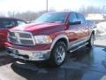 2010 Inferno Red Crystal Pearl Dodge Ram 1500 Laramie Crew Cab 4x4  photo #1