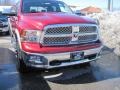 2010 Inferno Red Crystal Pearl Dodge Ram 1500 Laramie Crew Cab 4x4  photo #2