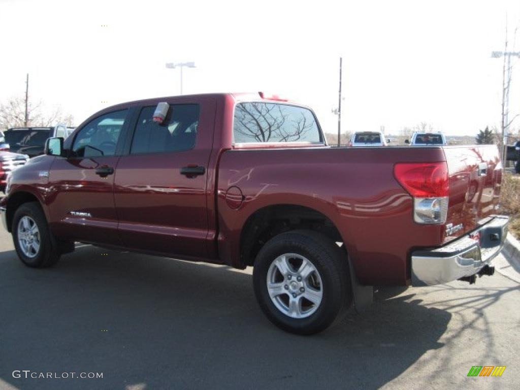 2008 Tundra SR5 CrewMax 4x4 - Salsa Red Pearl / Graphite Gray photo #4