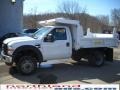 Oxford White 2010 Ford F450 Super Duty Regular Cab 4x4 Chassis Dump Truck
