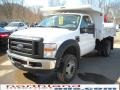 Oxford White - F450 Super Duty Regular Cab 4x4 Chassis Dump Truck Photo No. 2