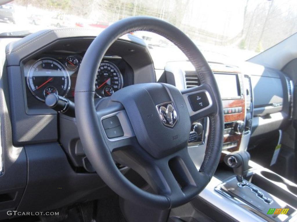 2010 Ram 1500 Laramie Crew Cab 4x4 - Deep Water Blue Pearl / Dark Slate/Medium Graystone photo #11