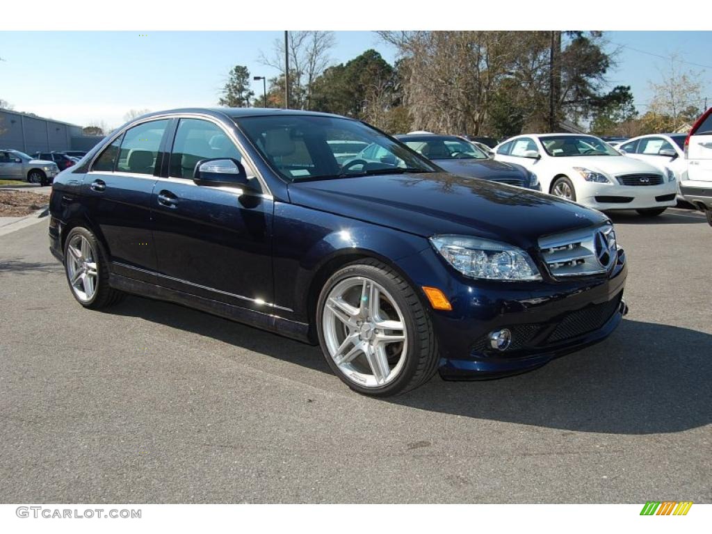 2009 C 300 Sport - Capri Blue Metallic / Grey/Black photo #1