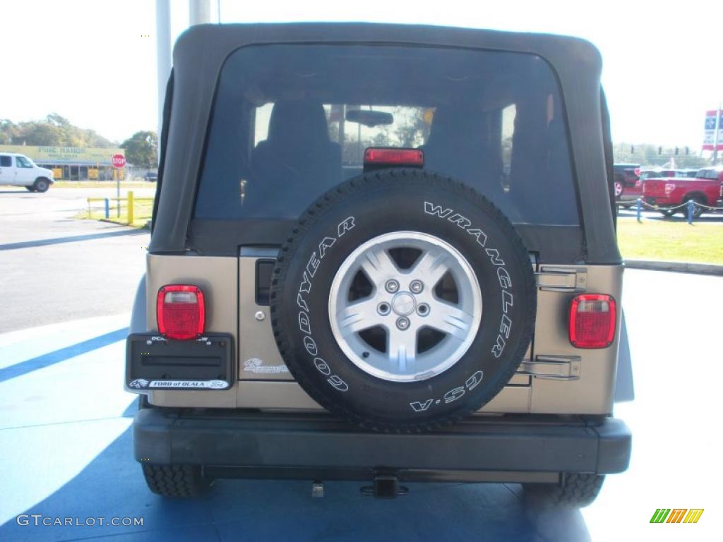 2004 Wrangler Sahara 4x4 - Light Khaki Metallic / Khaki photo #4