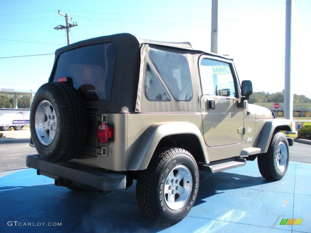 2004 Wrangler Sahara 4x4 - Light Khaki Metallic / Khaki photo #5