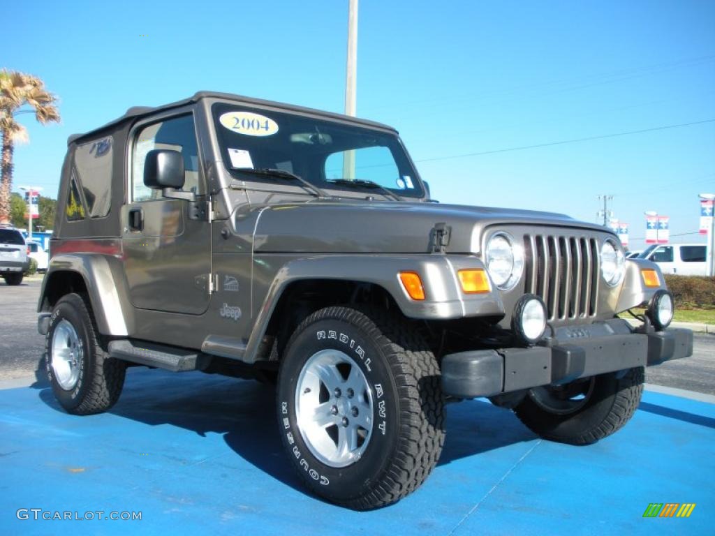 2004 Wrangler Sahara 4x4 - Light Khaki Metallic / Khaki photo #7