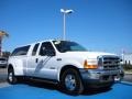 2001 Oxford White Ford F350 Super Duty Lariat SuperCab 4x4 Dually  photo #7