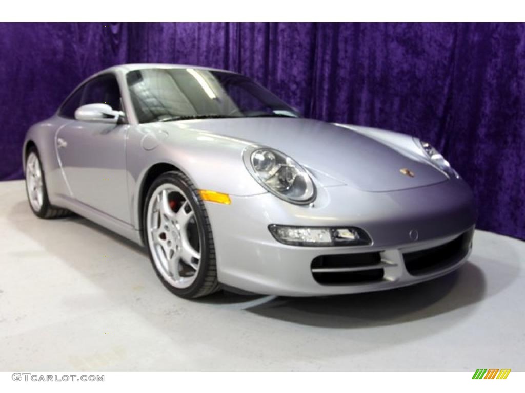 2007 911 Carrera S Coupe - Arctic Silver Metallic / Black photo #1