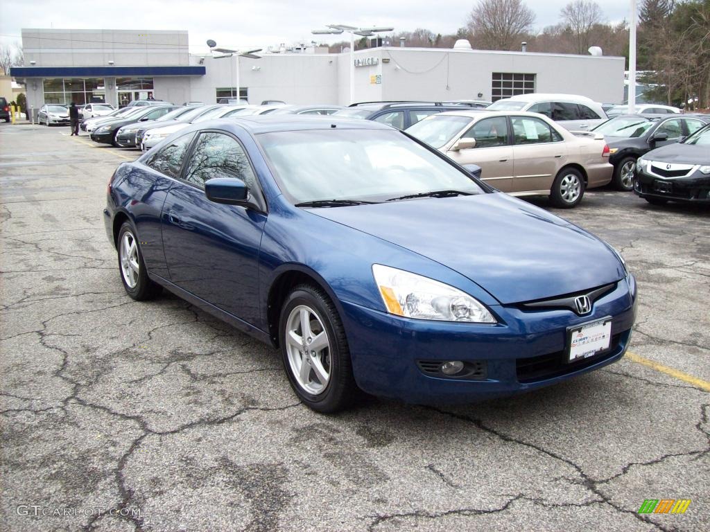 2003 Accord EX Coupe - Sapphire Blue Pearl / Black photo #4
