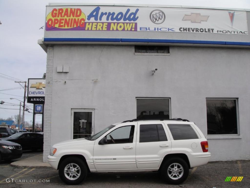 2000 Grand Cherokee Limited 4x4 - Stone White / Camel photo #3