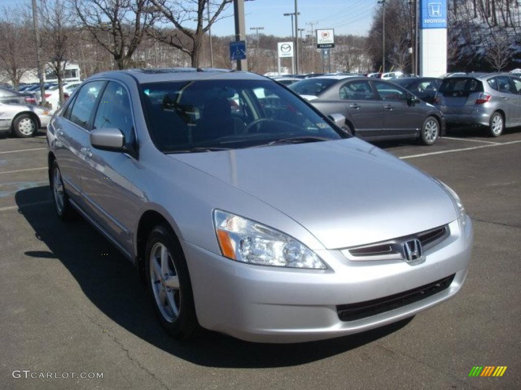 2003 Accord EX Sedan - Satin Silver Metallic / Gray photo #5