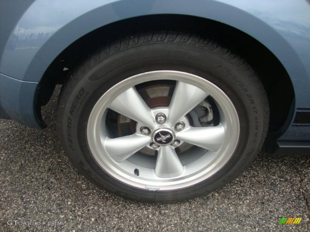 2007 Mustang V6 Premium Coupe - Vista Blue Metallic / Light Graphite photo #22