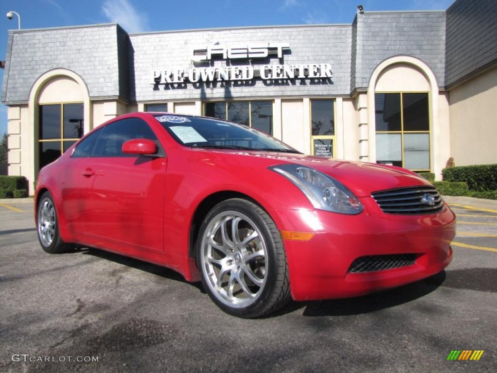 2005 G 35 Coupe - Laser Red / Graphite photo #1