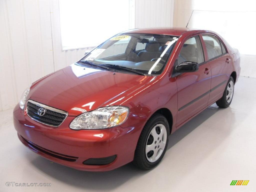 2008 Corolla CE - Impulse Red Pearl / Beige photo #1