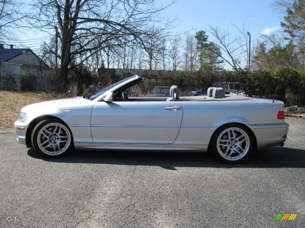 2004 3 Series 330i Convertible - Silver Grey Metallic / Grey photo #5