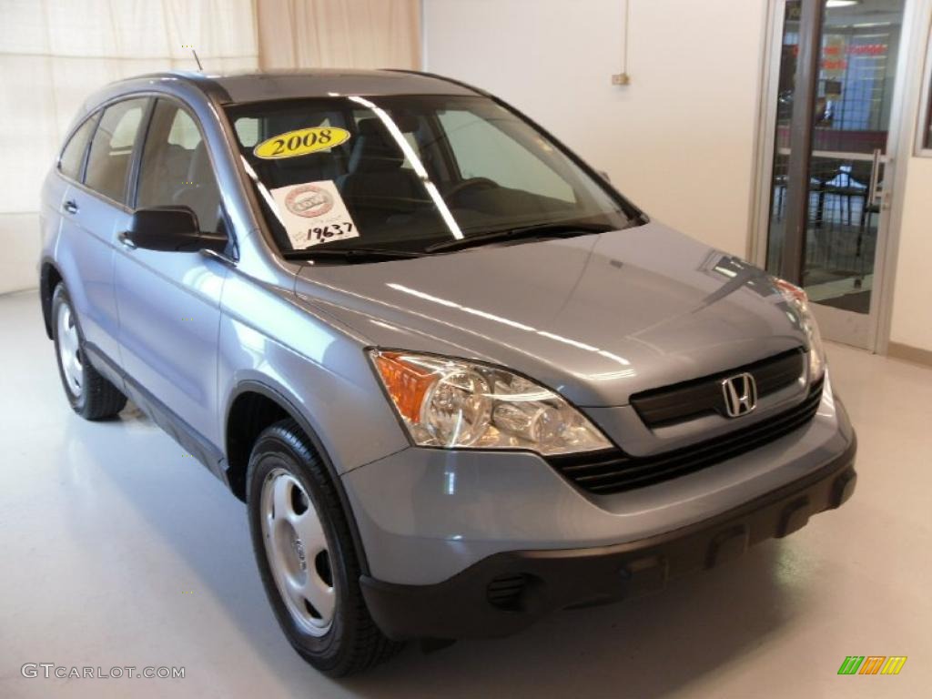 2008 CR-V LX - Glacier Blue Metallic / Gray photo #5