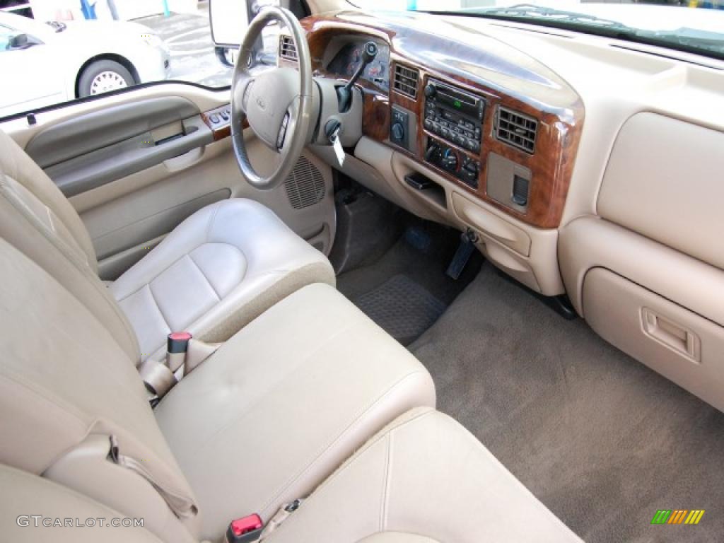 1999 F350 Super Duty Lariat Crew Cab 4x4 Dually - Oxford White / Camel photo #24