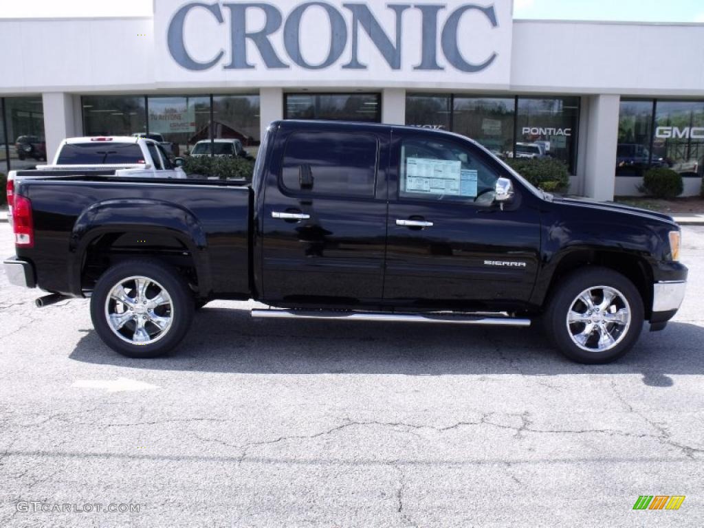 2010 Sierra 1500 SLE Crew Cab - Onyx Black / Ebony photo #1