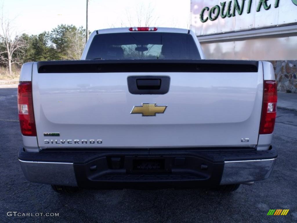 2010 Silverado 1500 LS Extended Cab - Sheer Silver Metallic / Dark Titanium photo #4