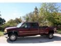 2001 Dark Red Metallic GMC Sierra 3500 SLT Crew Cab 4x4 Dually  photo #3