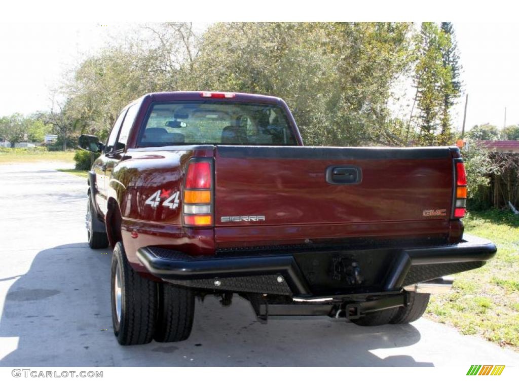 2001 Sierra 3500 SLT Crew Cab 4x4 Dually - Dark Red Metallic / Neutral photo #8