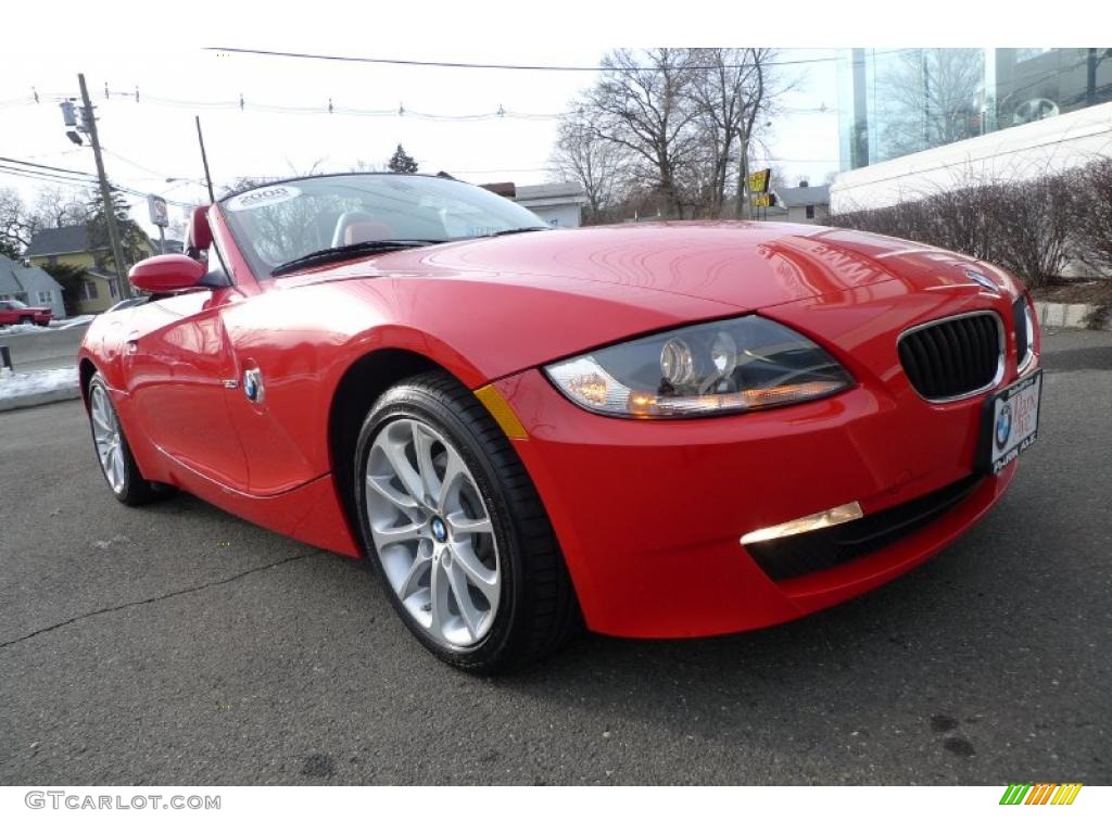 2008 Z4 3.0i Roadster - Bright Red / Dream Red photo #4