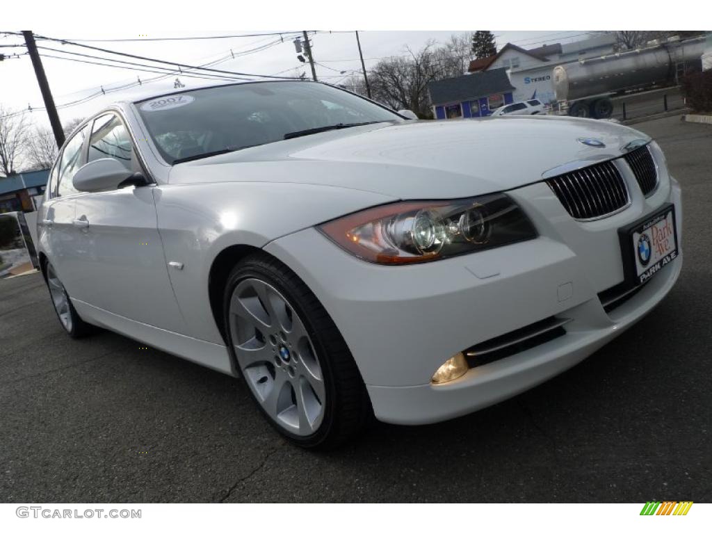 2007 3 Series 335i Sedan - Alpine White / Terra/Black Dakota Leather photo #4