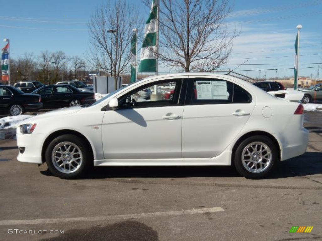 2008 Lancer GTS - Wicked White / Black photo #2