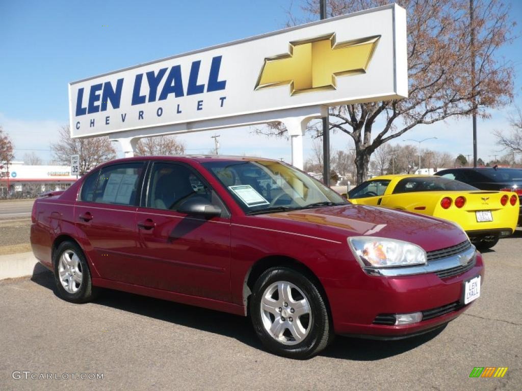 2004 Malibu LT V6 Sedan - Sport Red Metallic / Neutral photo #1