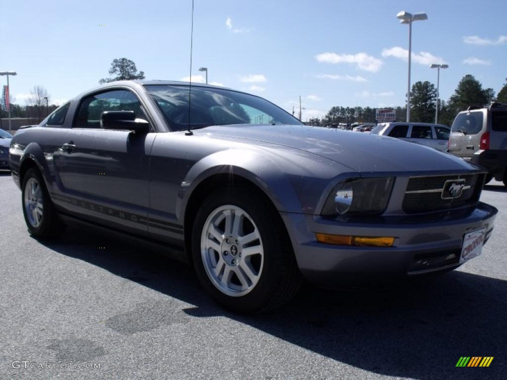 2007 Mustang V6 Premium Coupe - Tungsten Grey Metallic / Black/Dove Accent photo #7