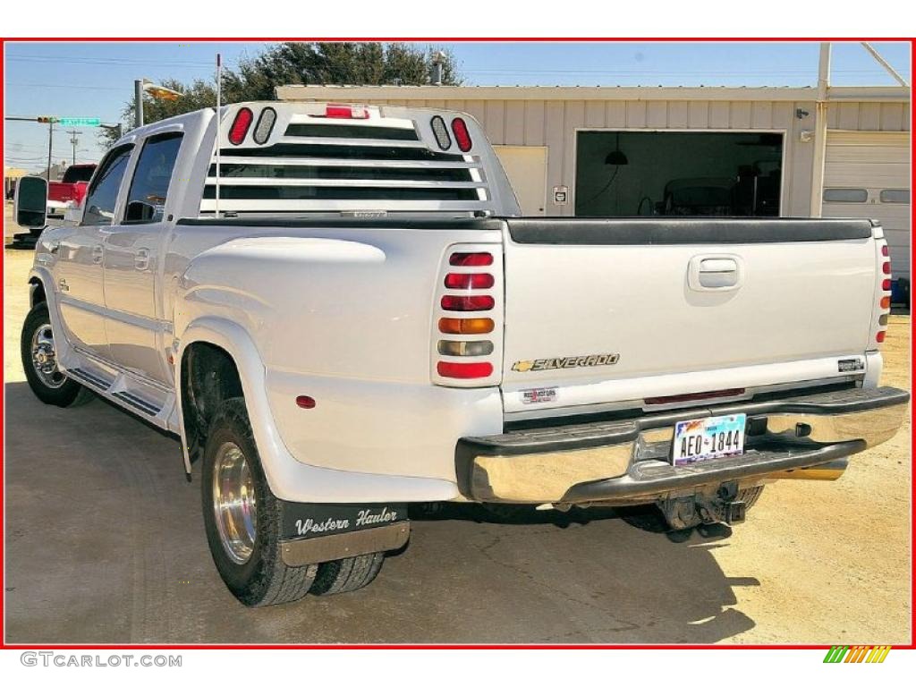 2006 Silverado 3500 LT Crew Cab 4x4 Dually - Summit White / Tan photo #3