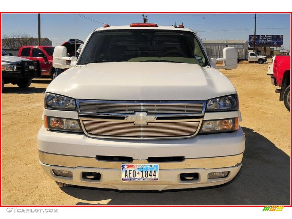 2006 Silverado 3500 LT Crew Cab 4x4 Dually - Summit White / Tan photo #9