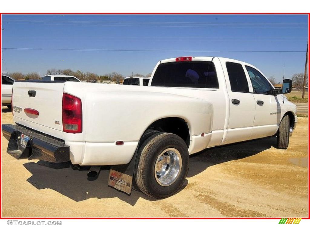 2004 Ram 3500 SLT Quad Cab 4x4 Dually - Bright White / Dark Slate Gray photo #7