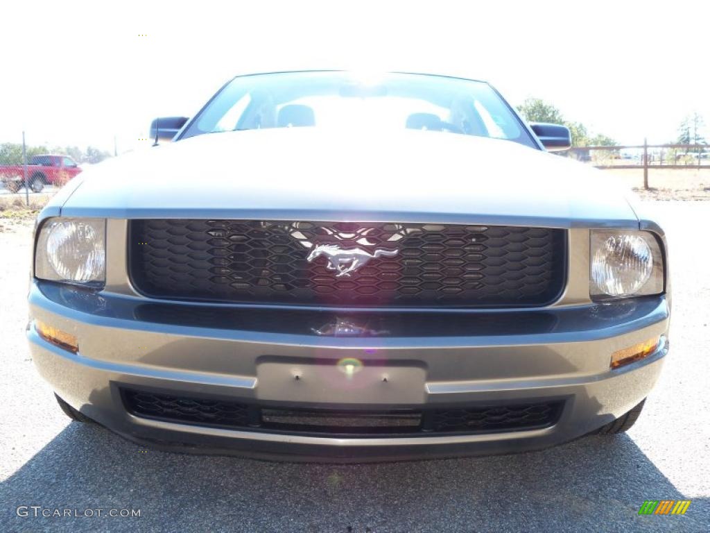 2005 Mustang V6 Deluxe Coupe - Mineral Grey Metallic / Medium Parchment photo #2