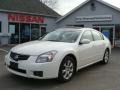 2007 Winter Frost Pearl Nissan Maxima 3.5 SL  photo #1