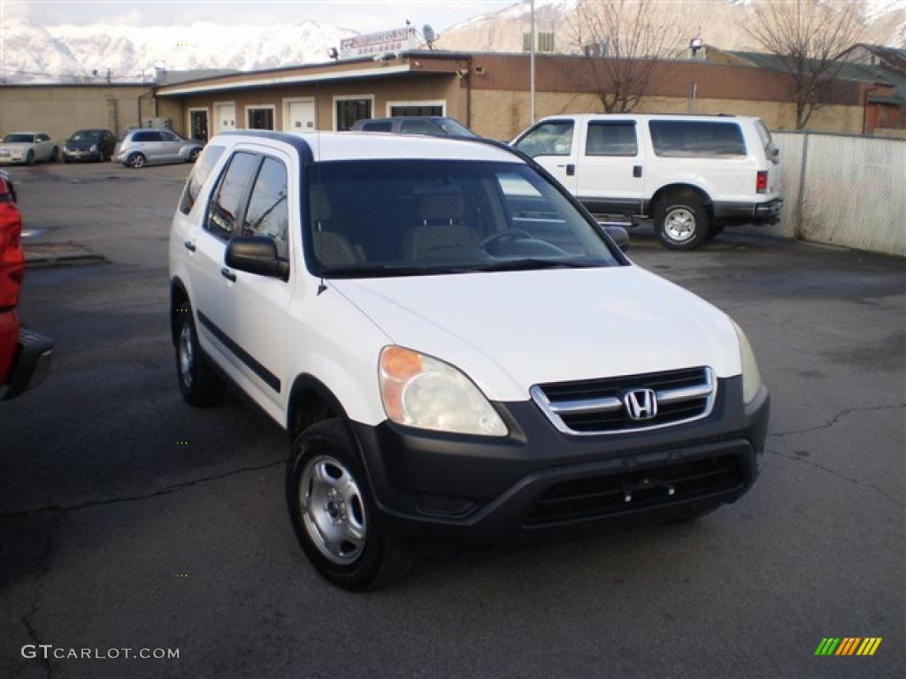 2002 CR-V LX 4WD - Taffeta White / Saddle photo #3