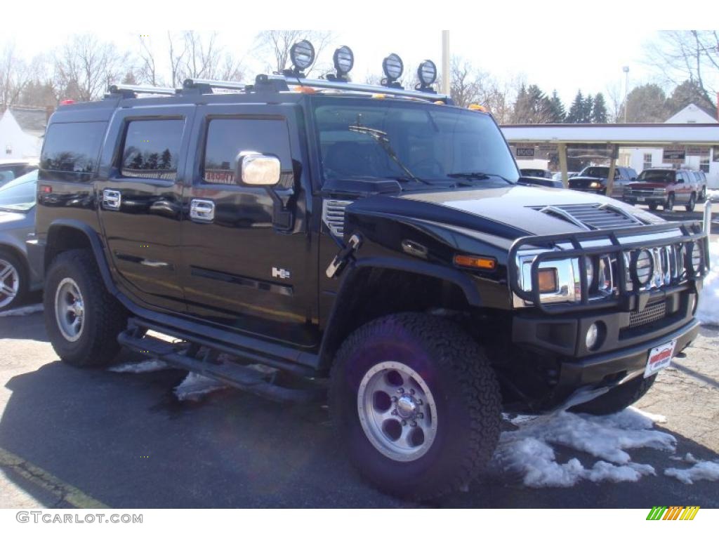 2003 H2 SUV - Black / Wheat photo #2