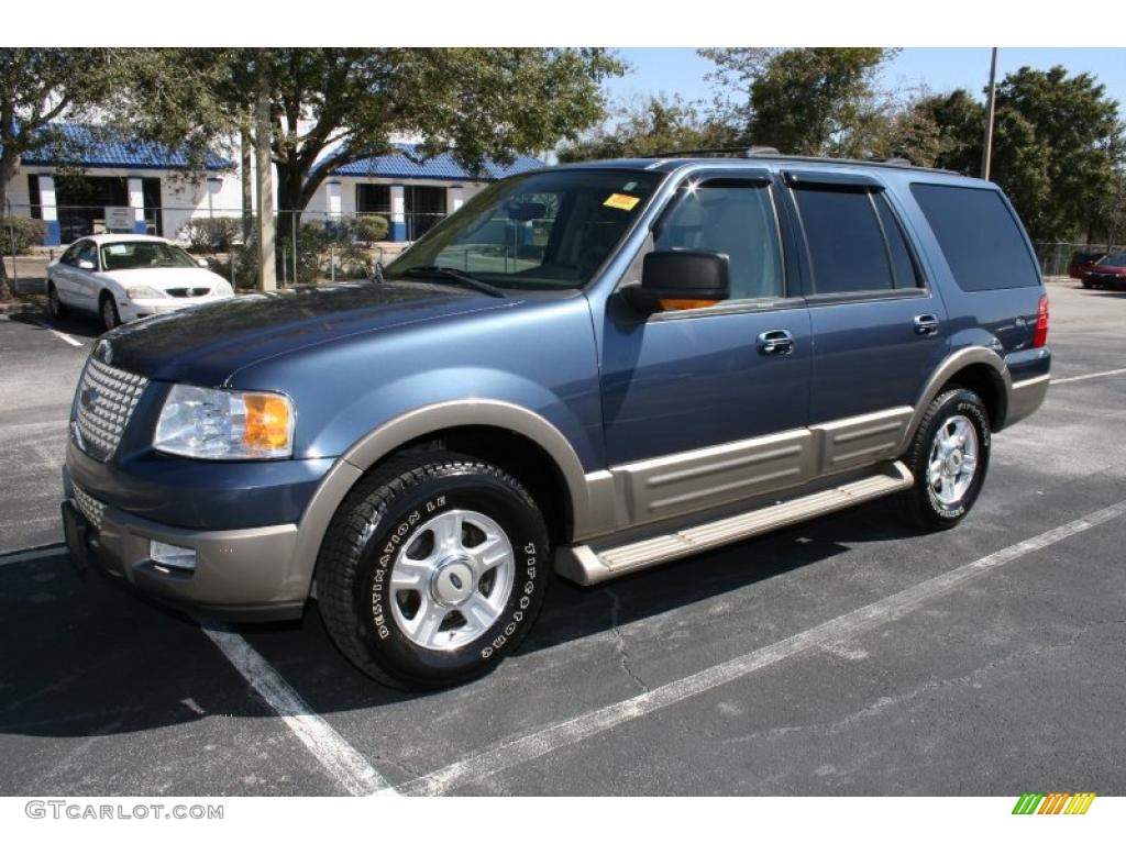 2003 Expedition Eddie Bauer - Medium Wedgewood Blue Metallic / Medium Parchment photo #4