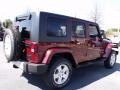 2010 Red Rock Crystal Pearl Jeep Wrangler Unlimited Sahara 4x4  photo #3