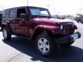 2010 Red Rock Crystal Pearl Jeep Wrangler Unlimited Sahara 4x4  photo #4